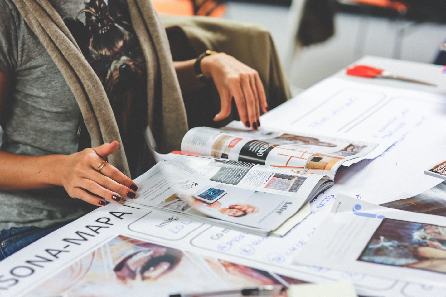 Before a magazine is printed, the layout and design have to be finalized.