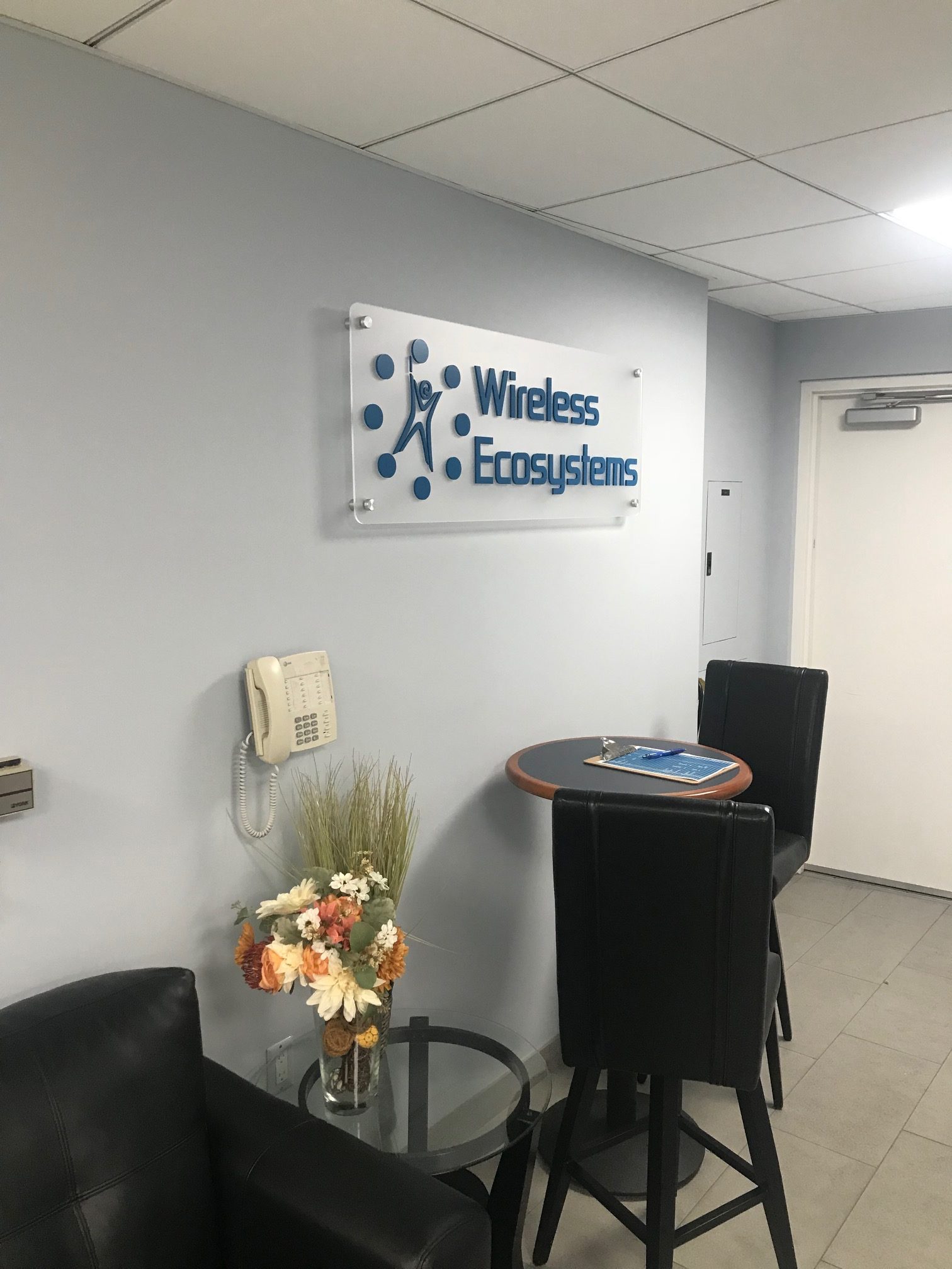 Frosted Glass Lobby Sign