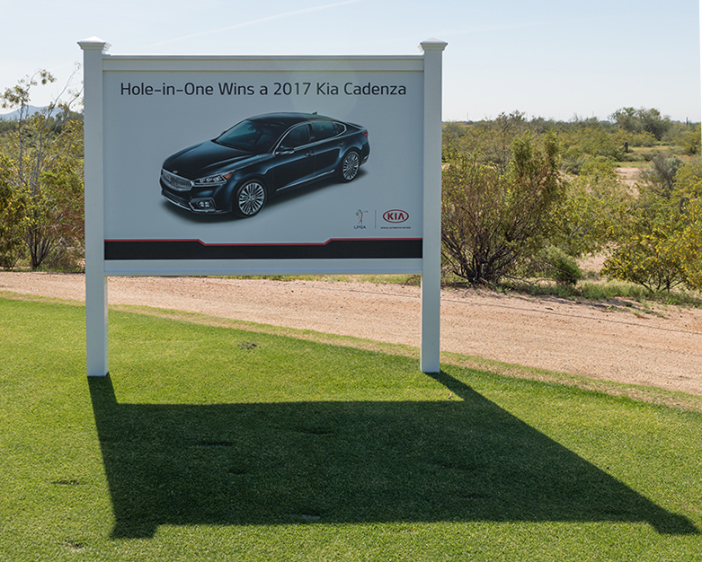Post and Panel Sign for LPGA Kia Classic, Carlsbad, CA