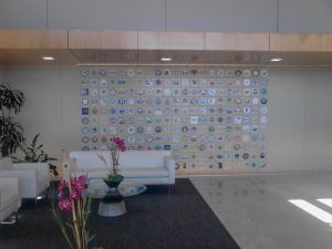 Rod Display with Acrylic Tiles