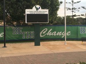 Custom Printed Entry Fence Mesh Banners