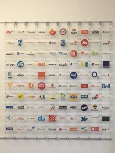Corporate Lobby Display Columns Grid
