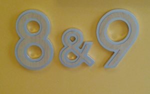 Custom Classroom Wayfinding Sign 8 & 9