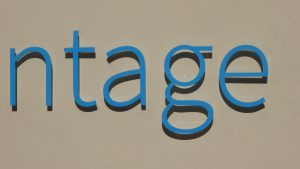 Dimensional Letters blue