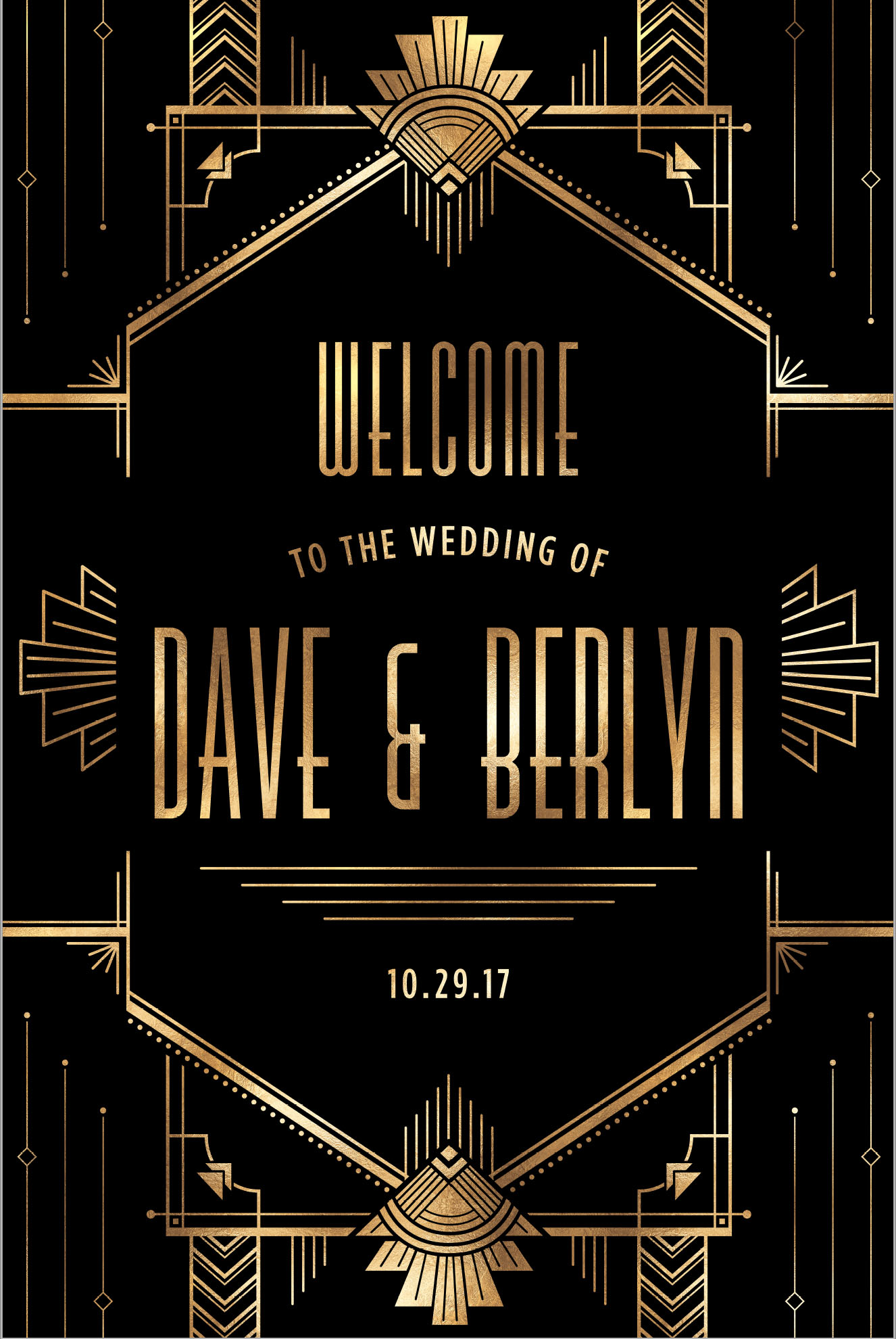 Long Beach, CA – Wedding Venue Sign for Jeweler and Bride