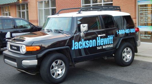Vehicle vinyl lettering in Apex NC