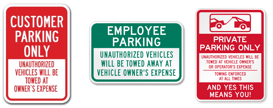 Parking Lot Signs for Universities in Durham NC