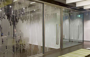 Frosted and Etched Vinyl Window Graphics in Raleigh NC