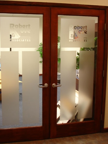 Etched Vinyl Window Graphics Raleigh NC