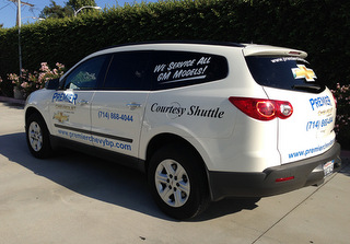 Auto dealership courtesy shuttle vehicle wraps Raleigh NC