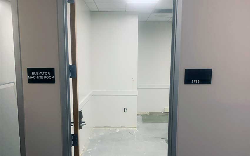 Custom Room ID Signage for Loyola Marymount University East Hall in Los Angeles