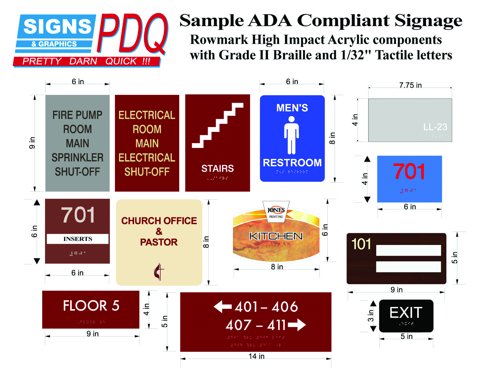 A Wide Variety of ADA Signs!