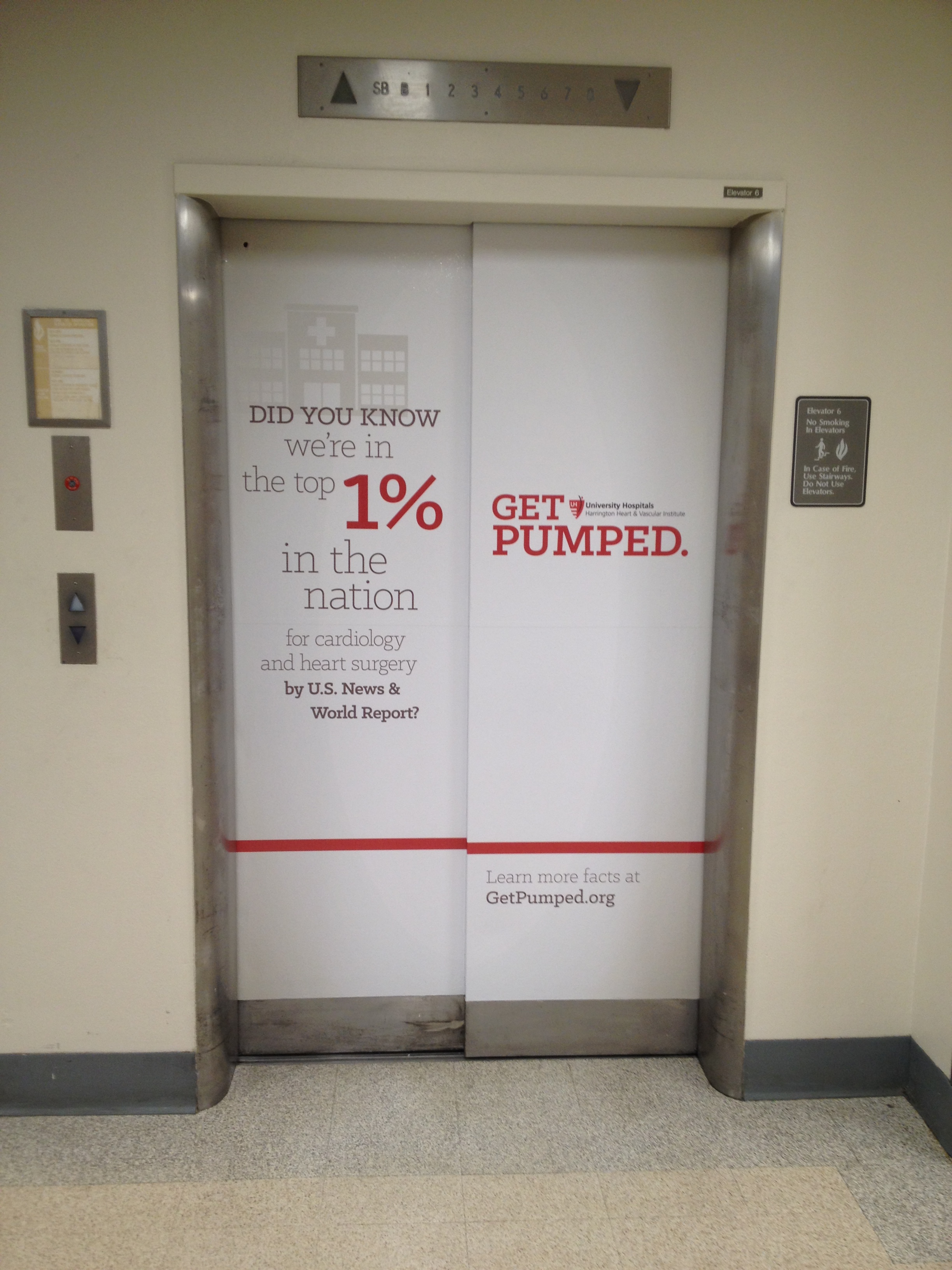 Elevator Wraps in Cleveland, OH for University Hospitals