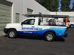 One from the fleet of trucks