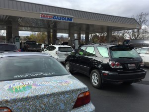 Entertainment while you wait for gas - a place to sell.