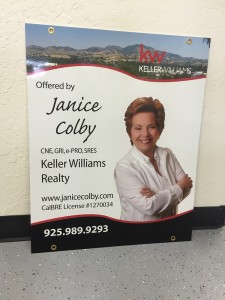 Janice was able to order 8 new signs to keep up with the demand of recent listings in Danville, CA. 