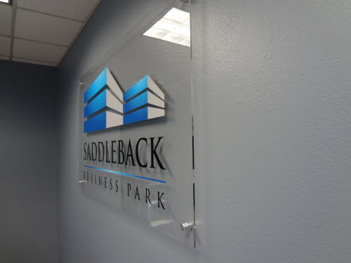 Elegant Acrylic Custom Lobby Sign for Saddle Back Park in Laguna Niguel