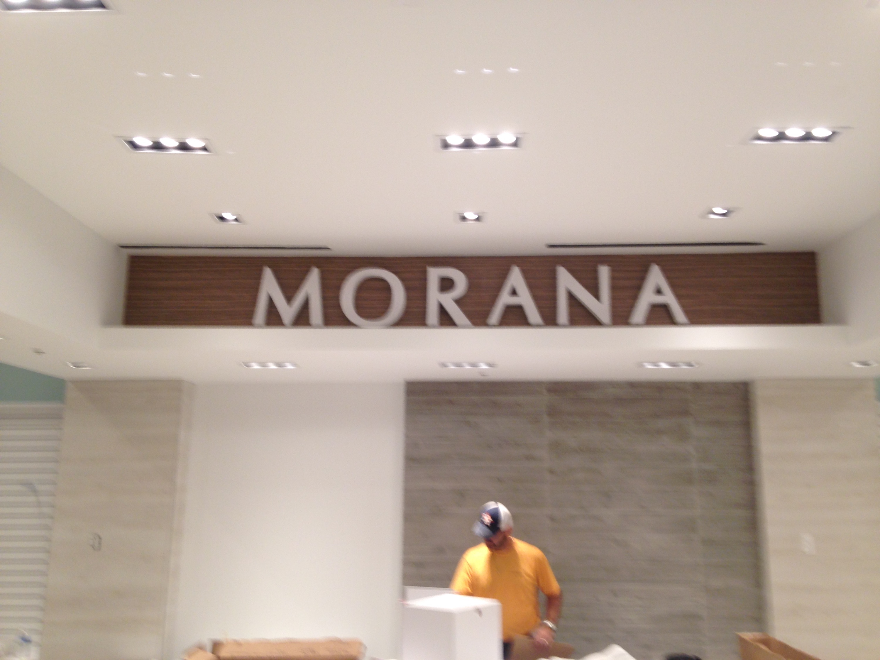 Morana channel letters installed at Galleria Mall location