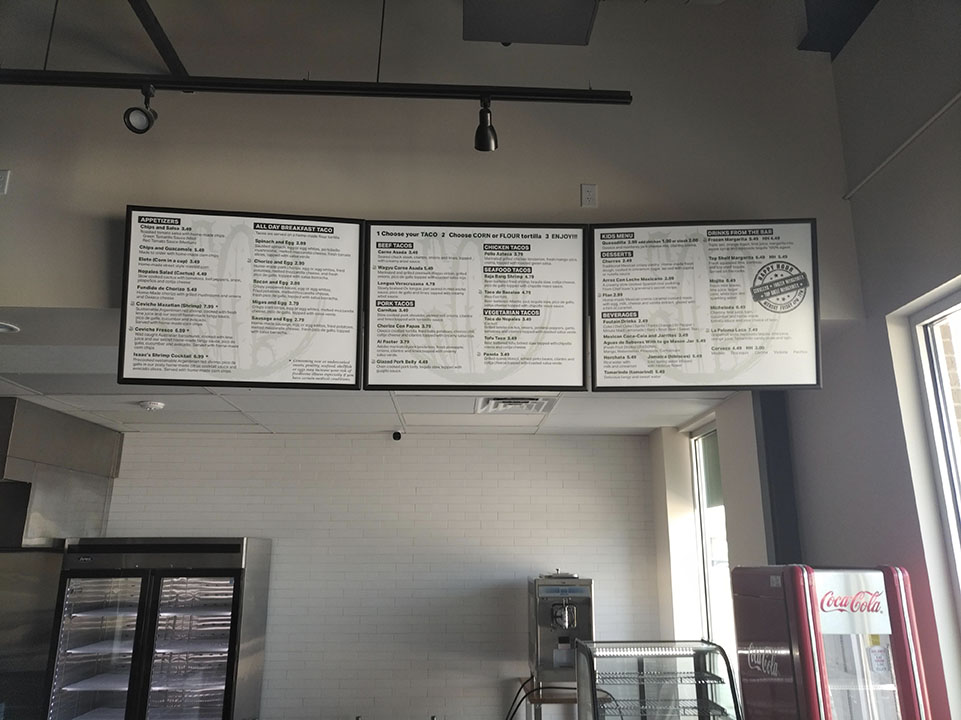 Menu Board Signs