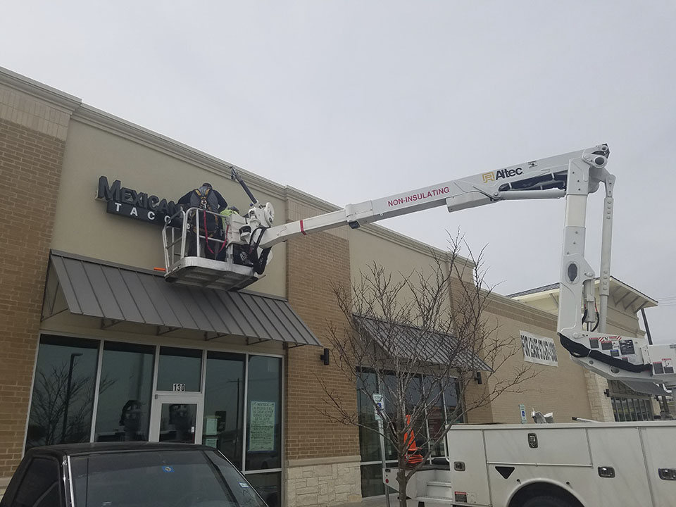 Installing Channel Letter Sign