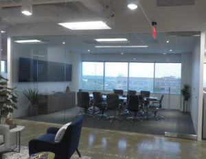 Before frosted glass vinyl installed