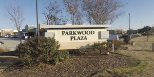 Full view of monument sign