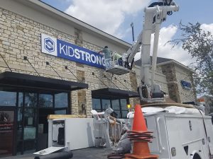 Installing pan sign