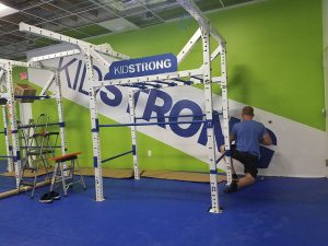 Installing wall graphics