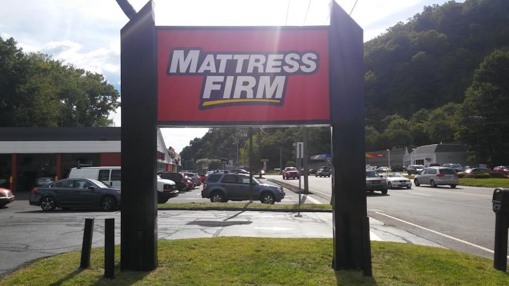 building signs rebrand Mattress Firm retailers in Brookfield and Southbury CT