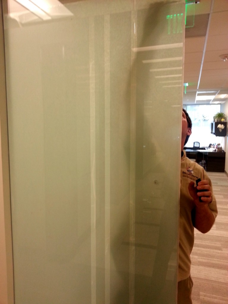 Privacy Frosting application by Dallas Digital Signs & Graphics Dallas Texas
