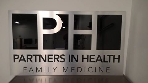 Westminster, CO – Brushed Aluminum Exterior Sign for Partners in Health