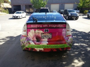 Car Wrap rear Cameron Park Florist