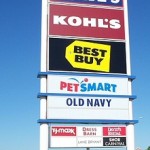 Pylon signs are BIG, tall signs that can be seen from a distance. 