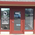 Cut-vinyl window lettering and window graphics