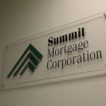 Lobby sign with acrylic face and vinyl lettering