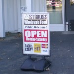 Sidewalk signs draw people in the door. 