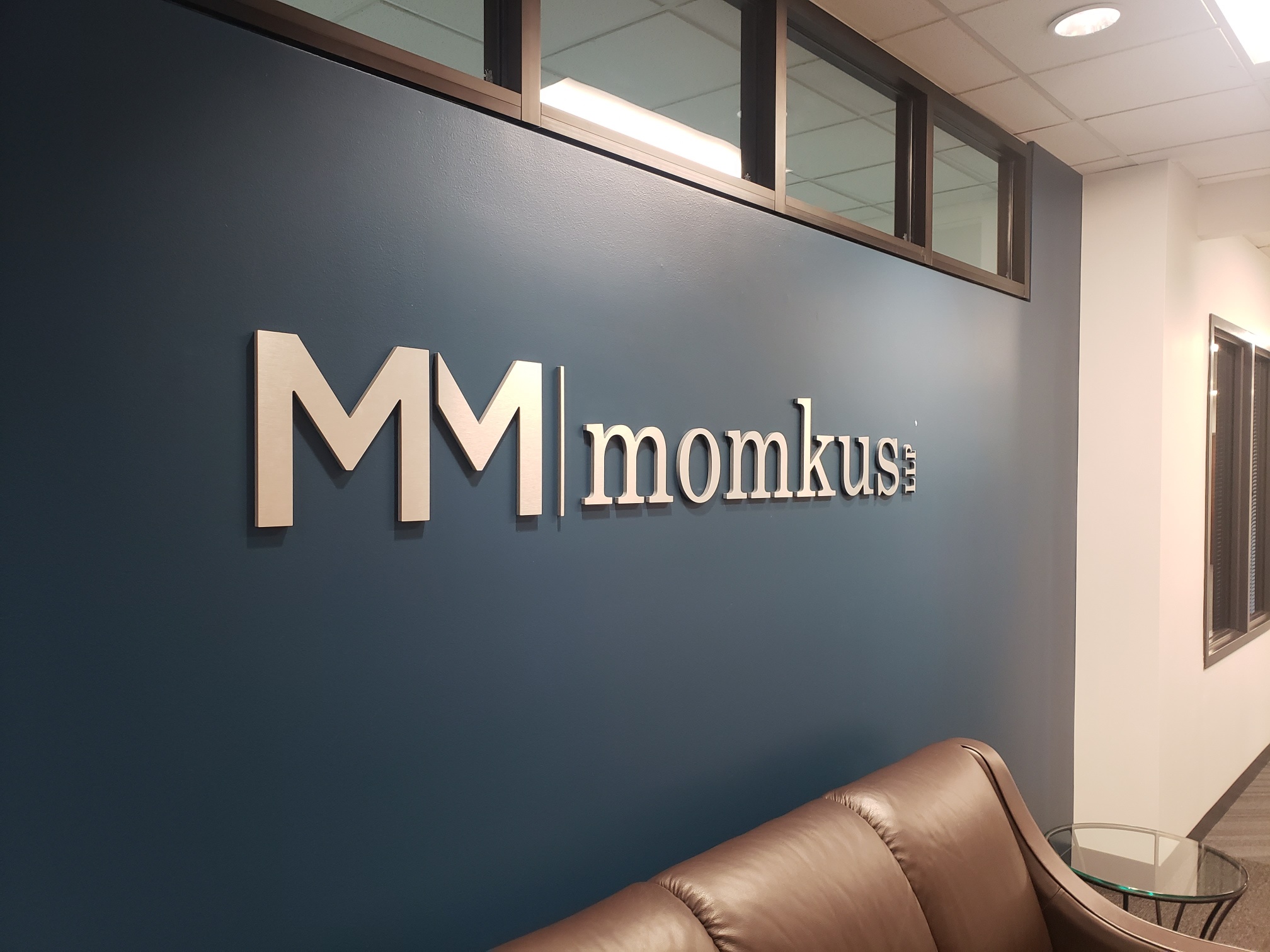 Lisle IL - Brushed Aluminum Lobby Sign for Law Firm Adds a Professional Look!