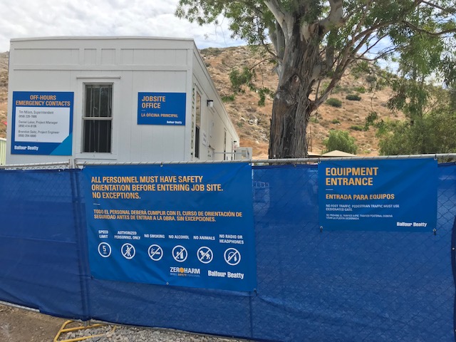 Job site construction signs in San Diego CA