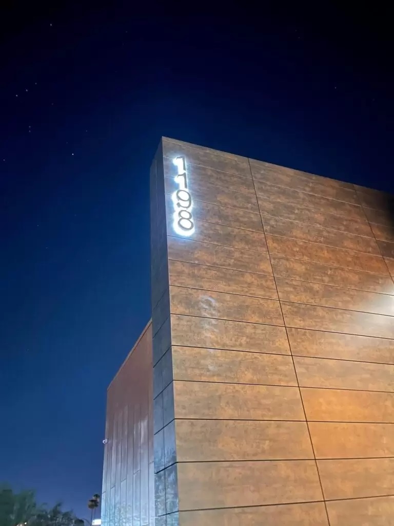 You Can Be Seen with Halo Lit Building Numerals in Escondido California