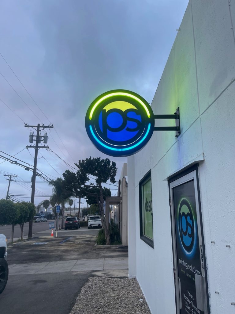 Buy a faux neon building sign in Escondido CA