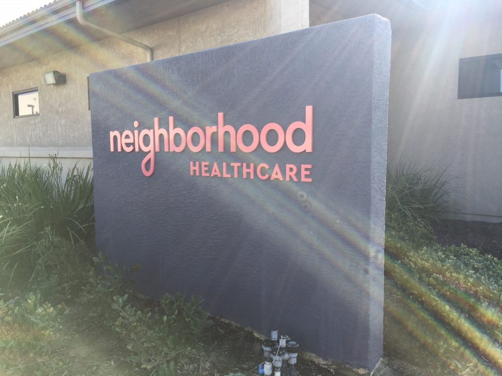Temecula California - Neighborhood Healthcare Updates Their Monument Sign