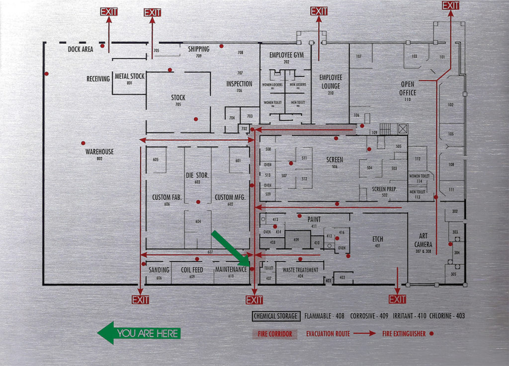 metal plaque signage for offices in Escondido CA