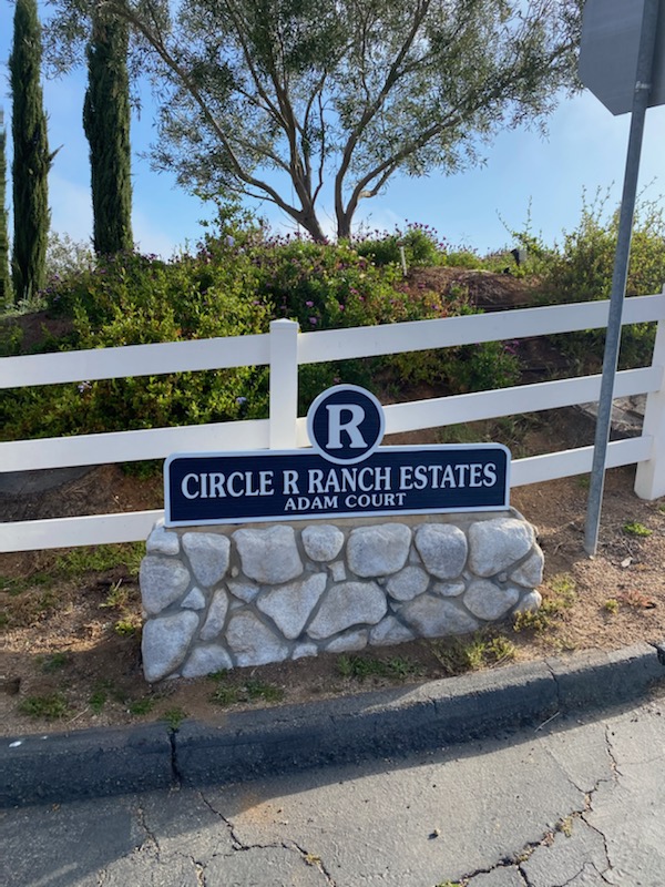 HOA sandblasted HDU signs