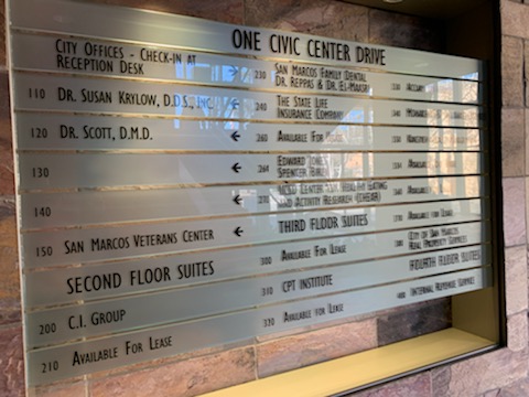 directory signs and EVAC maps in San Diego CA