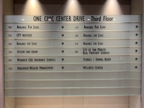 directory signs and EVAC maps in San Diego CA