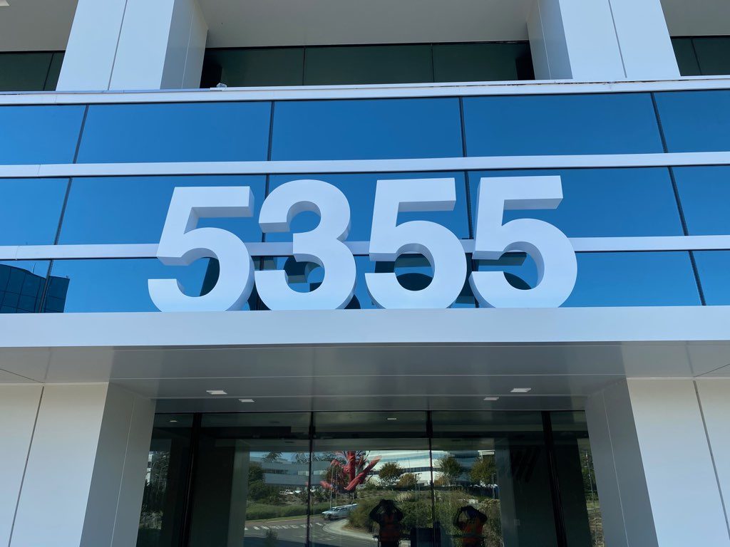 high-rise fabricated address numbers in San Diego CA