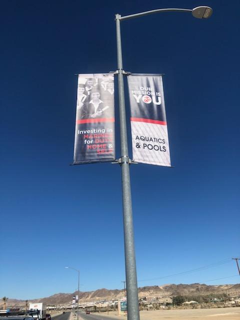 military base pole banners