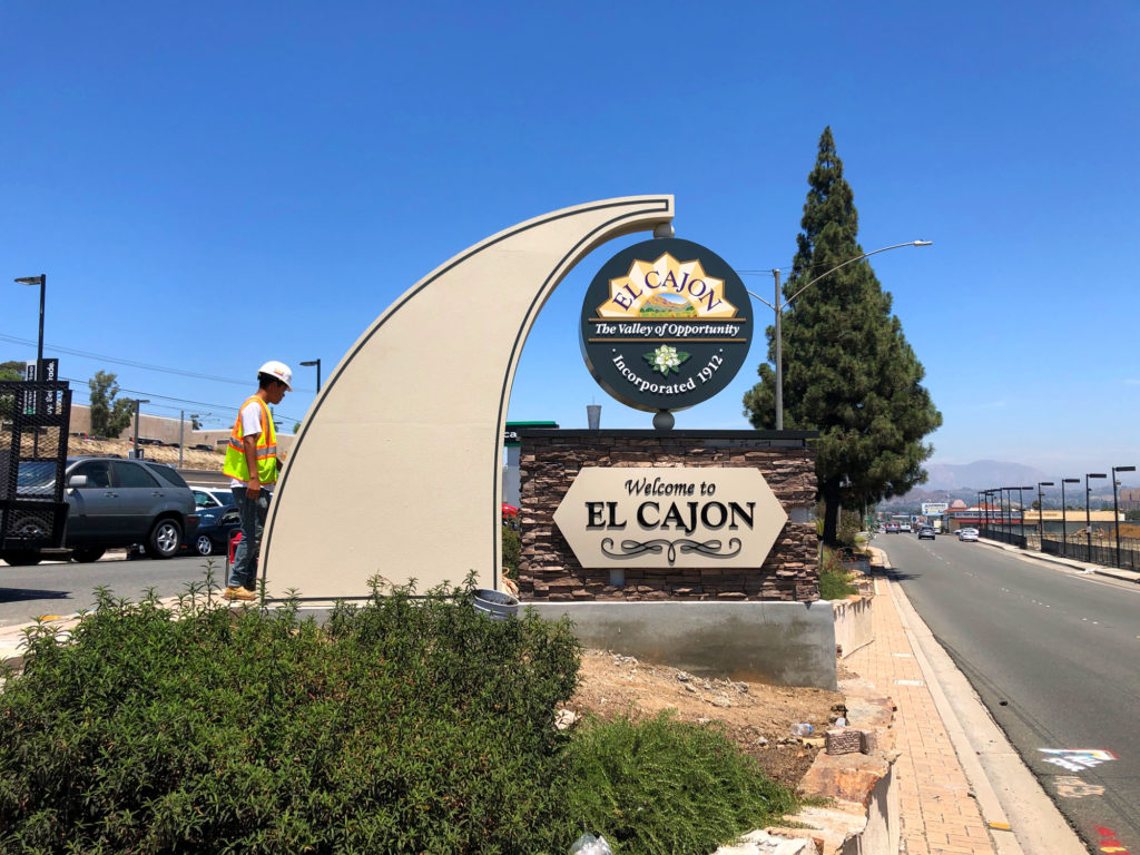 City Monument signs in San Diego County CA