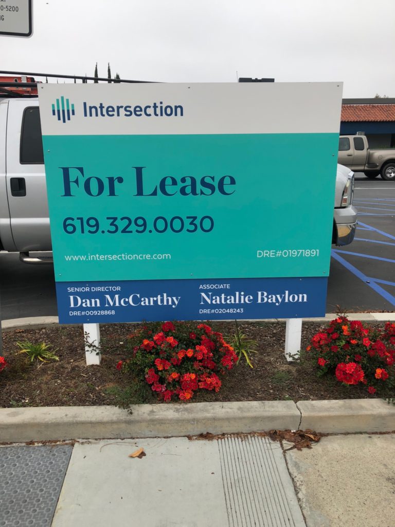 types of commercial real estate signs in San Diego CA