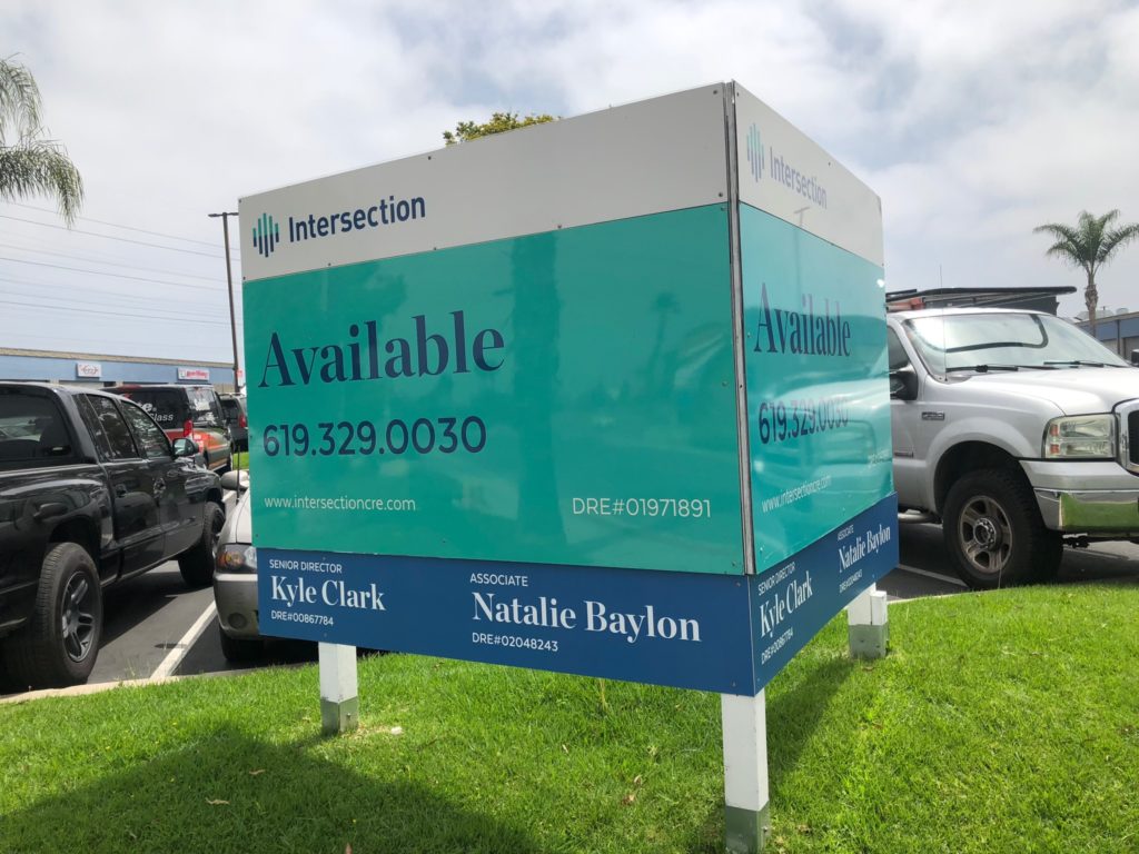 types of commercial real estate signs in San Diego CA